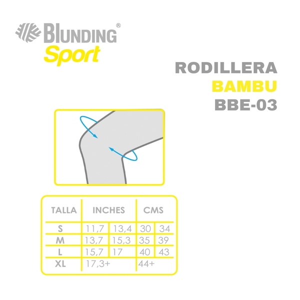 Rodillera Deportiva Bambú Blunding Sport Soporte de Rodilla - Imagen 3