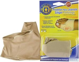 Protector de juanete con gel y funda elástica para aliviar presión