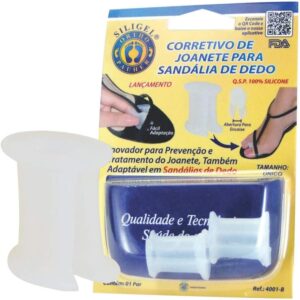 Corrector de juanete para sandalia de dedo en gel translúcido