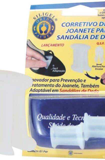 Corrector de juanete para sandalia de dedo en gel translúcido