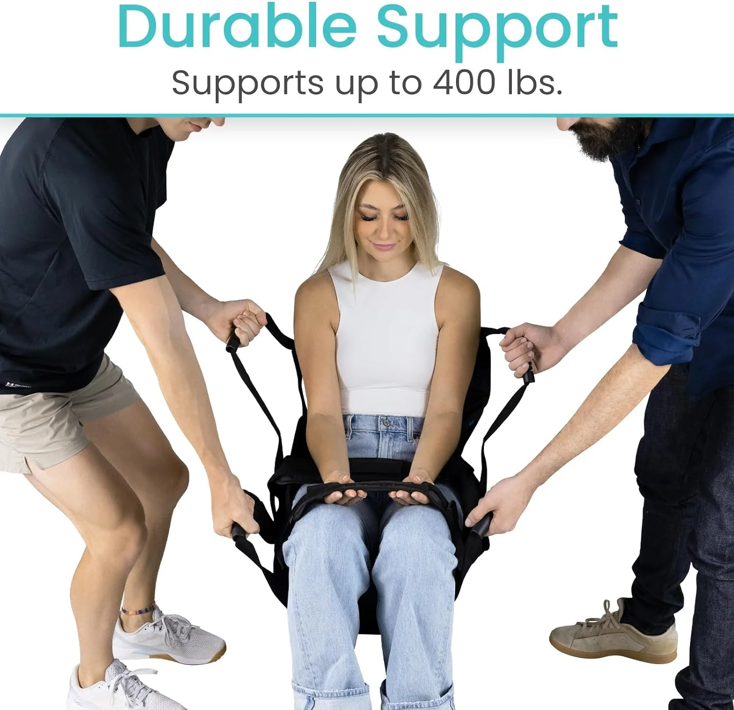 Arnés de transferencia para pacientes con asas reforzadas