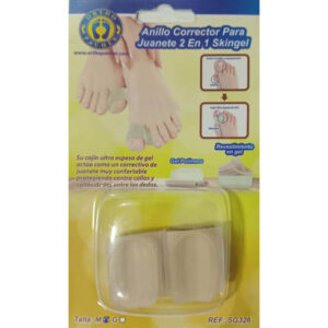 Anillo corrector de juanete 2 en 1 de gel para separar dedos