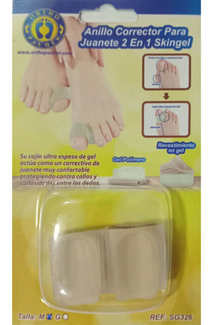 Anillo corrector de juanete 2 en 1 de gel para separar dedos