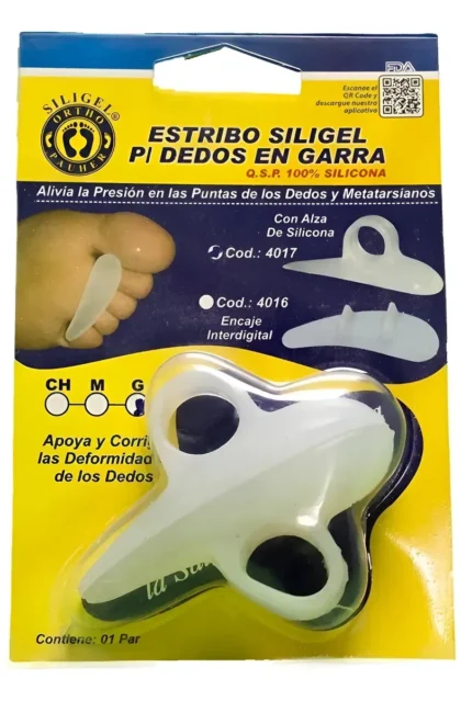 Almohadilla para dedos en martillo de silicona con soporte anatómico