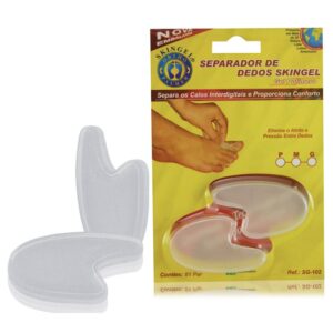 Separador de dedos de gel para aliviar fricción interdigital