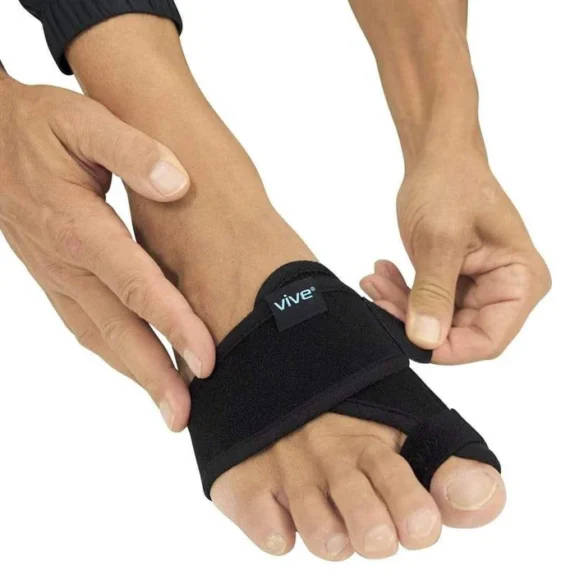 Férula para juanete con placa de aluminio y correas ajustables
